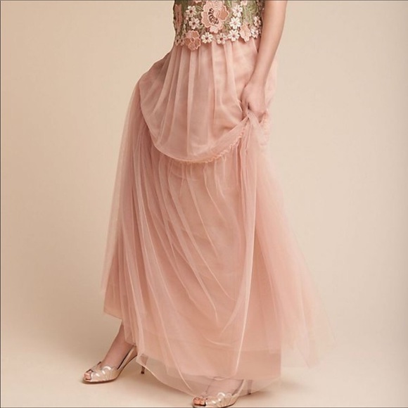 Anthropologie Blythe Tule maxi skirt in rose blush - Picture 5 of 8